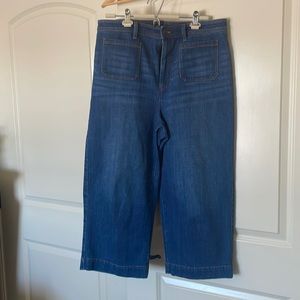 Talbots Highs Waisted Wide Crop Jean. Size 14